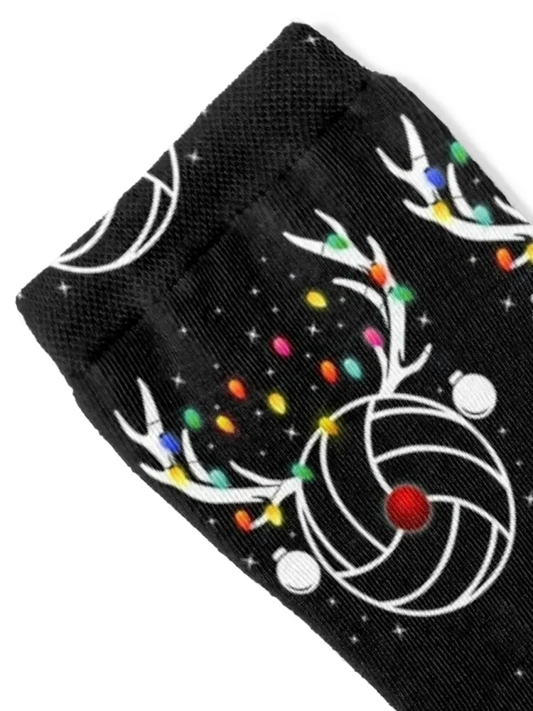 Volleyball Christmas Reindeer Humor Socks sport tennis happy custom sports Socks Man Women's