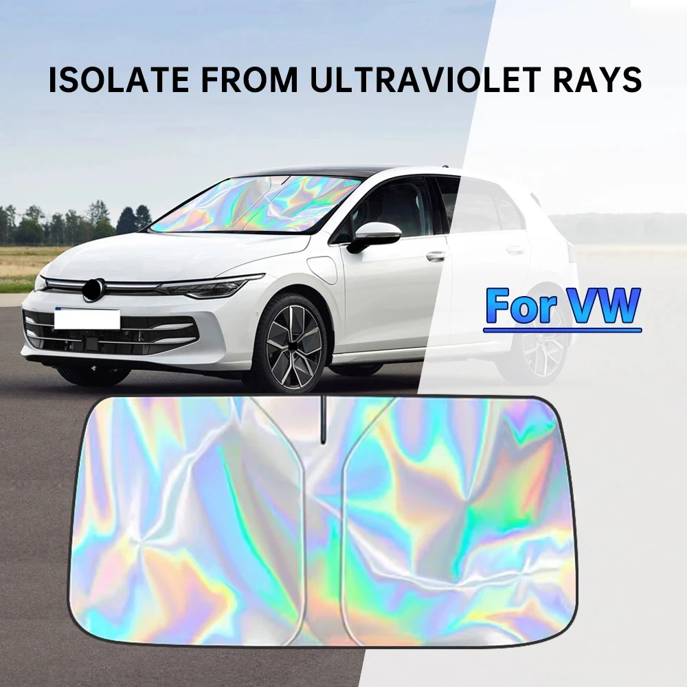 

Car Windshield Sun Shade Covers Visors Auto Front Window Sunscreen For VW Golf GTI Golf R 2022-2023 2024 Parasol Accessories