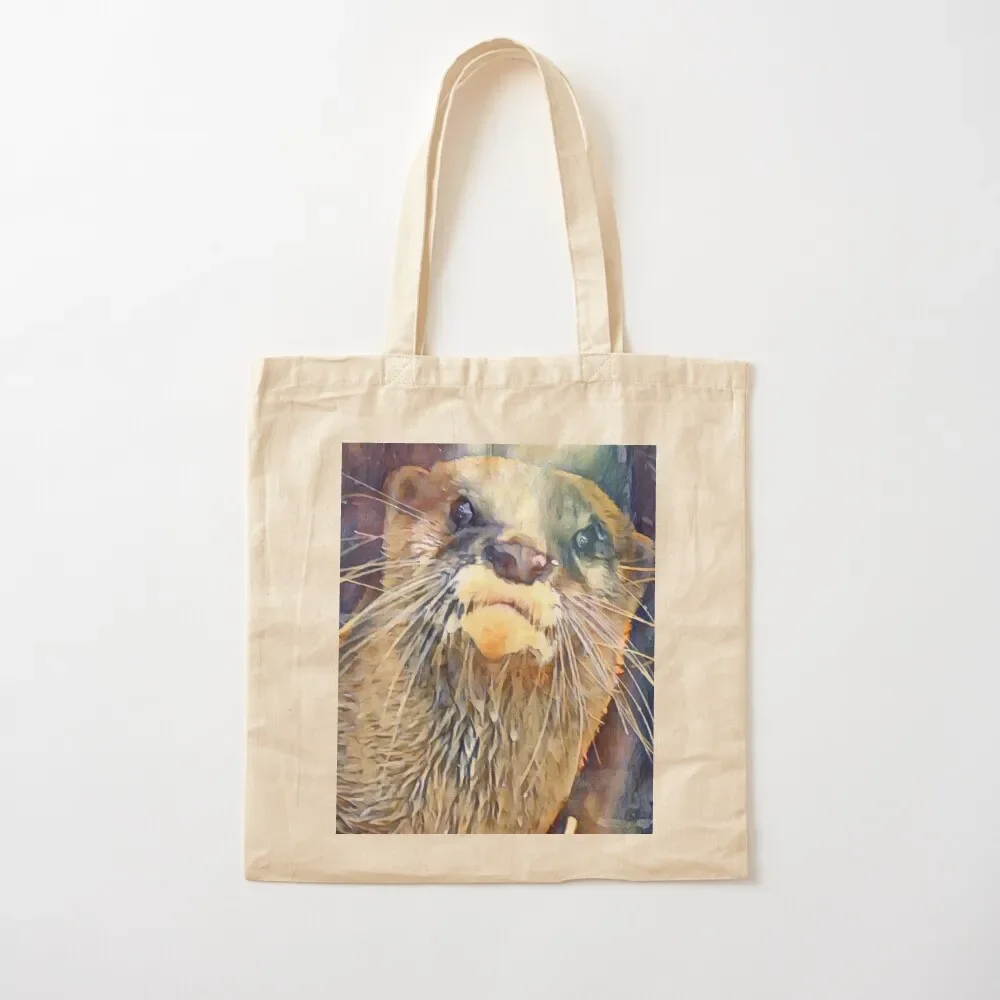 Asian Small-Clawed Otter Tote Bag eco bag folding Lady bags custom fabric bag Women's shopping