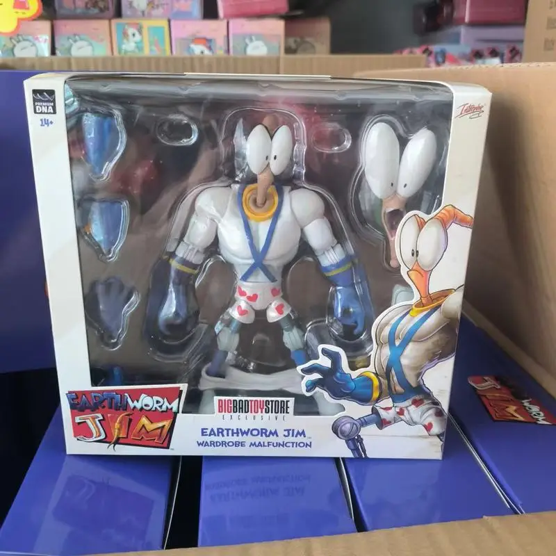Figur Aksi Asli Earthworm Jim 2.0 PDNA 1/12 Psy Crow Bob The Killer, Tubuh Cacing Psy-Crow The Killer, Mainan Koleksi, Hadiah
