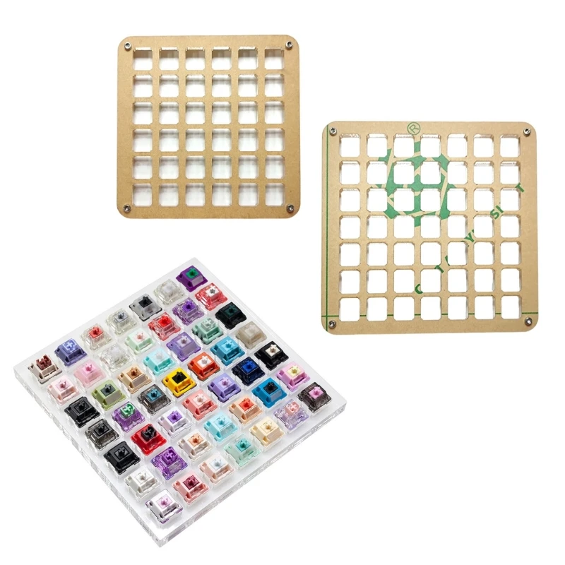 Keyboard Tester Base Acrylic Feel Comparison Board for Mechanical Typing Checks, Desk Sampling and Display F19E