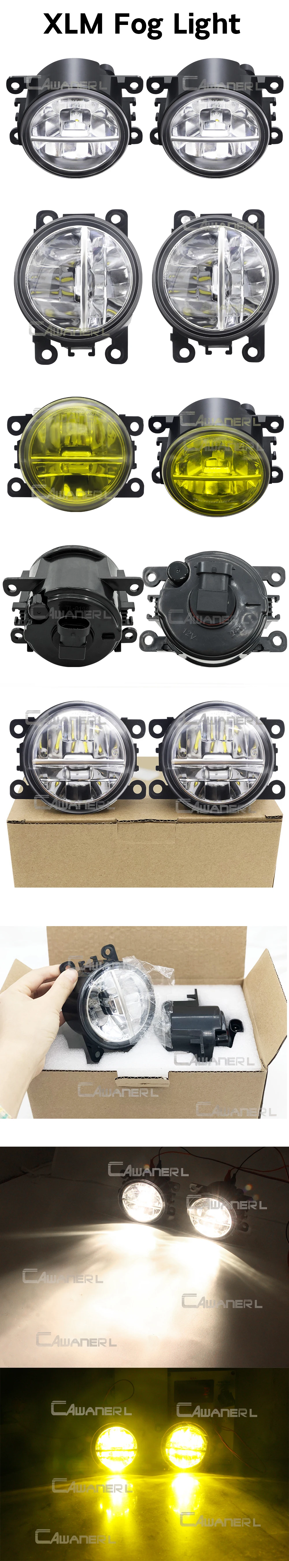 2 Pieces Car Front Fog Light Assembly 30W H11 LED Fog Daytime Running Lamp DRL 6000LM For Subaru BRZ 2013-2018
