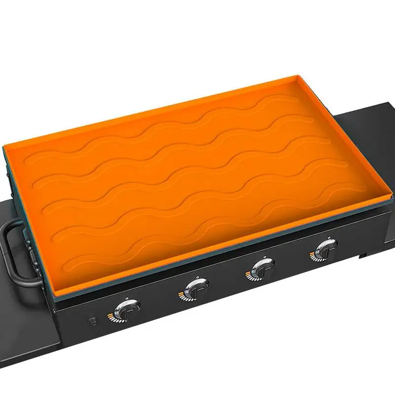 

Reliable And Durable Silicone Mat Cover Blackstones Griddle Griddle Mat All Season Cooking Surface Protective Cover Orange