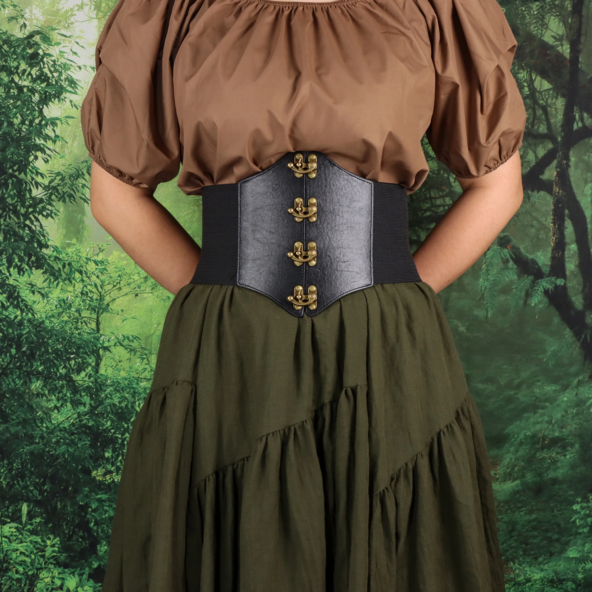 Medieval Belt Retro Chest Cinching Wide Belt Artificial leather belt, Renaissance role-playing dress, belt accessories