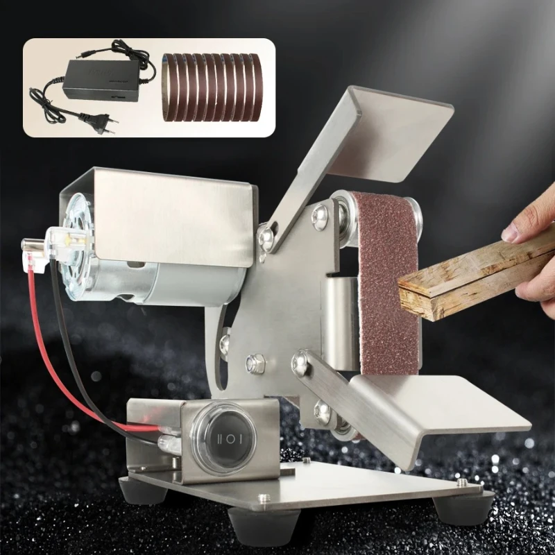 

Mini Belt Grinding Machine Tool Sharpening Machine Sanding Grinding Electric Sander Home Diy Polisher Machine