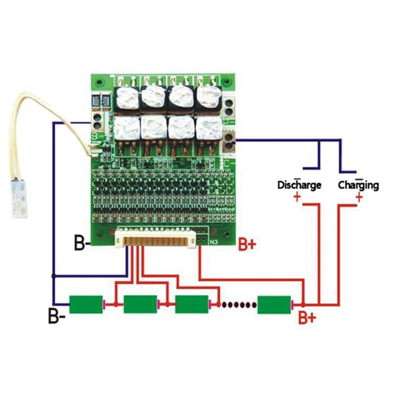 5X 13S 48V 60A Battery Protection Board Li-Ion Cell Battery BMS PCB Equalizer Board