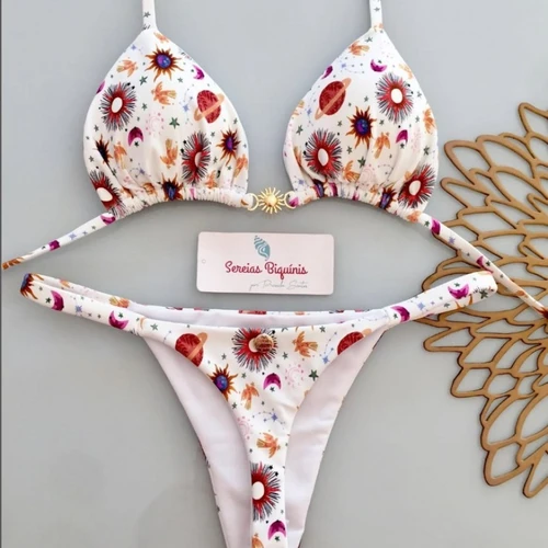 Imagen 2 del producto Conjunto de Bikini Sexy Mciro para mujer, traje de baño para vacaciones, traje de baño con cordones, Bikini brasileño con Tanga, ropa de playa, ropa de fiesta, Bikinis para vacaciones