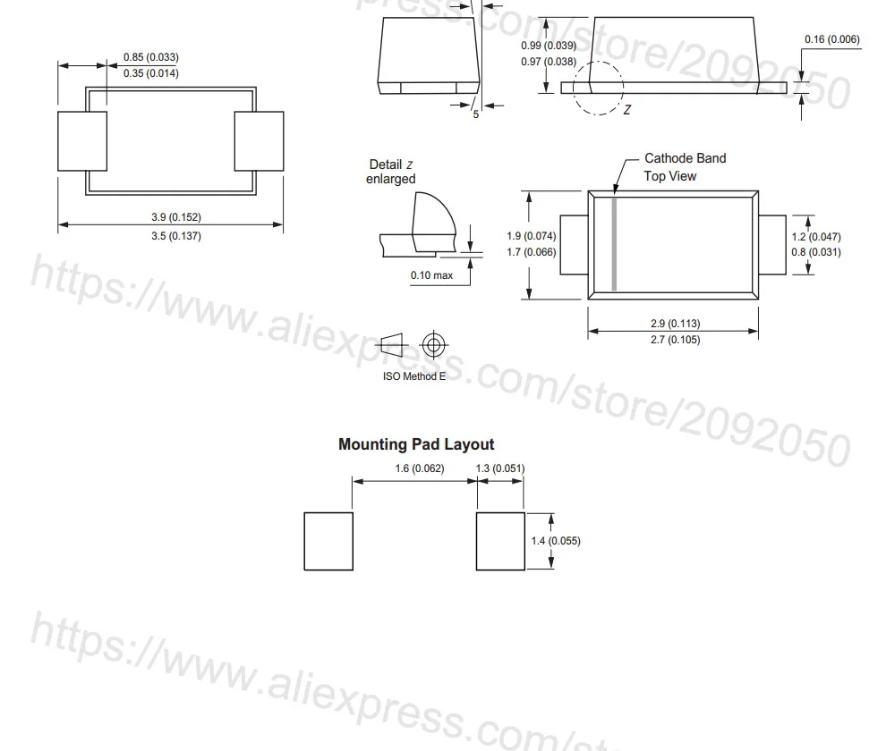JASNPROSMA 200 قطعة 500 قطعة 3000 قطعة SOD123FL DO-219AB SMF30A SMF30CA SMF33A SMF33CA 1206 SMD TVS SMF