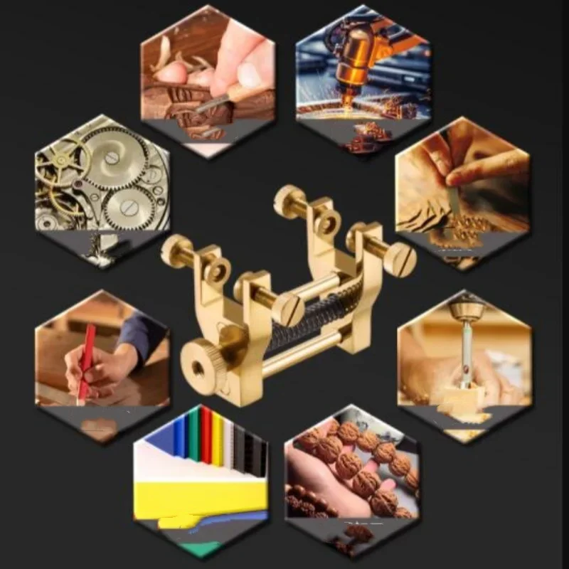 Premium Universal Brass Double Sided Stand, Violin Cello Edge Clamp Rack Professional Instrument Making & Repair