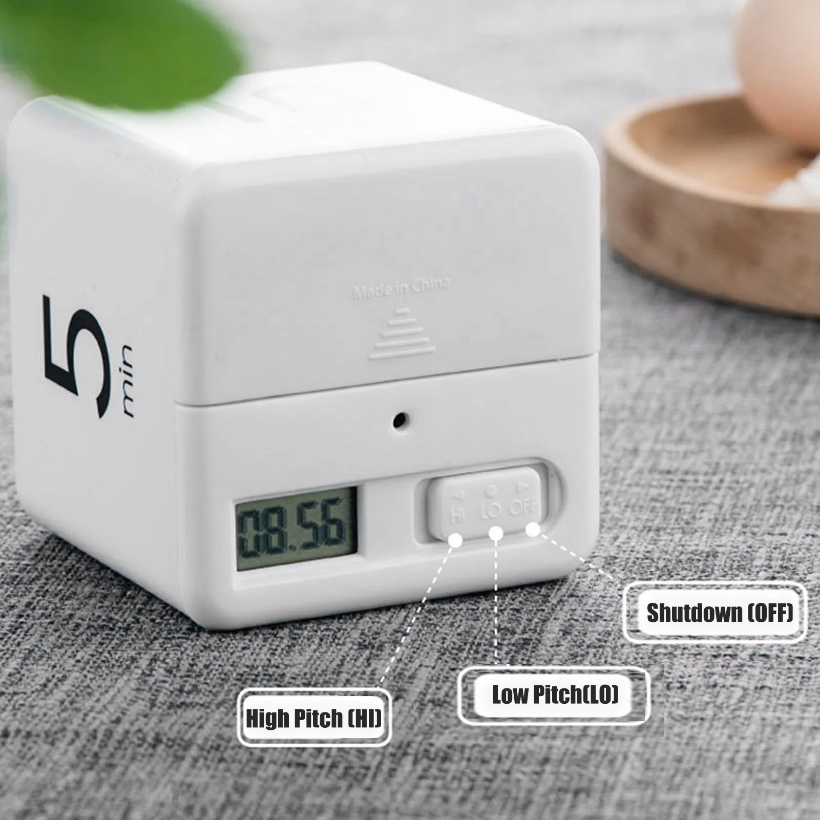 Digital Timer Gravity Sensor Cubic Digital Timer with Display Time Management for Home Kitchen School  Kitchen Timer Timer