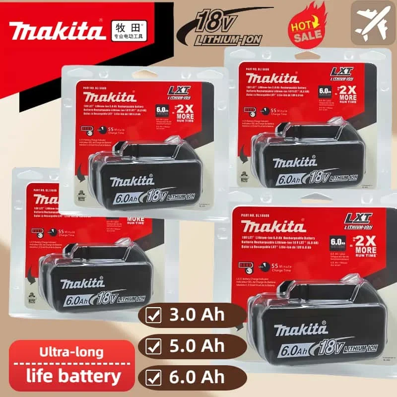 

100% Genuine DDF487 Makita 18V 3Ah/5Ah/6Ah for Makita Battery BL1840B BL1850 BL1830b BL1860 BL1815 Replacement Lithium Battery