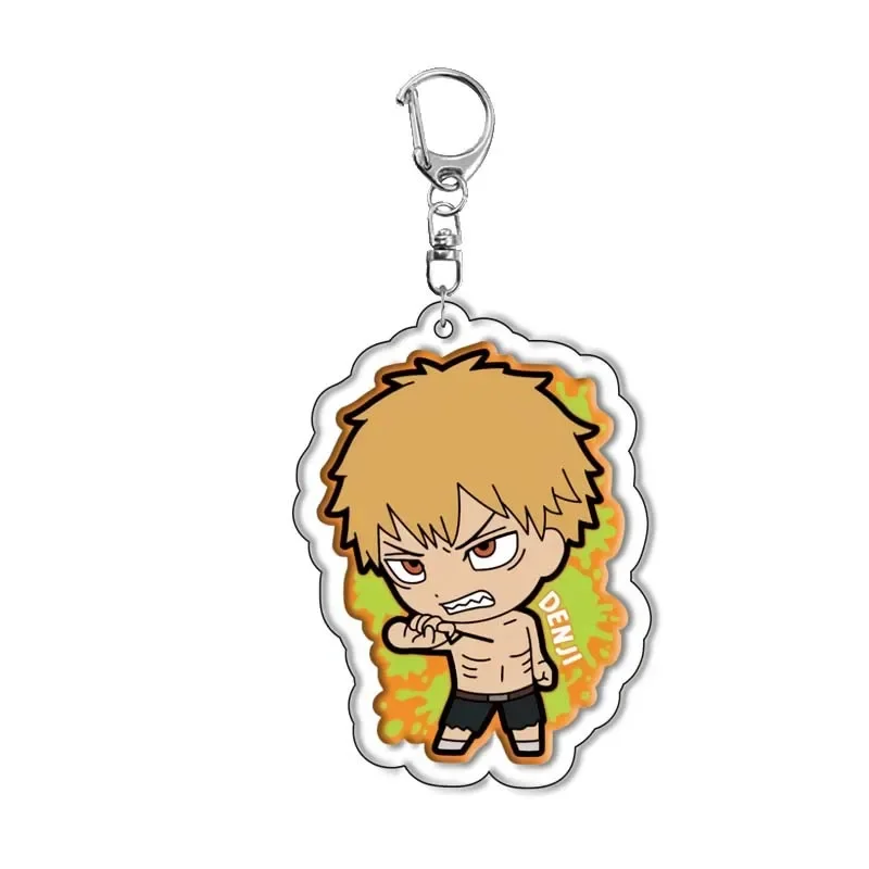 Anime Keychain Chainsaw Man Pochita Makima Cartoon Acrylic Bag Keyring Pendant Accessory