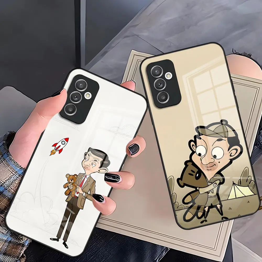 Funny Mr B-BeanS Phone Case For Samsung S26 S25 Plus S20 S20 Plus S22 Ultra S23 FE S21 Plus S21 Ultra Glass Cover
