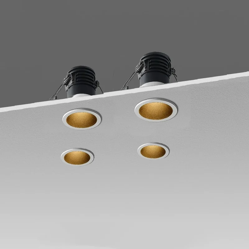 Spot lumineux LED encastrable avec technologie COB, éclairage d'intérieur, lumière blanche chaude, lumière à intensité réglable, idéal pour un salon ou une chambre à coucher, ac 110/220v