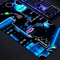 Mouse Pad Geometry Dash Gaming Desk Mat Laptops Anime Carpet Gamer PC Cabinet Large Gamers Accessories Computer CSGO Mousepad