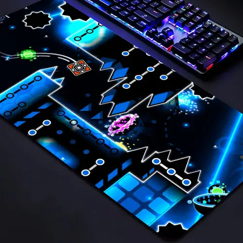 Alfombrilla de ratón geométrica para juegos, alfombrilla de escritorio para ordenadores portátiles, Alfombra de Anime para jugadores, gabinete para PC, accesorios para jugadores grandes, CSGO