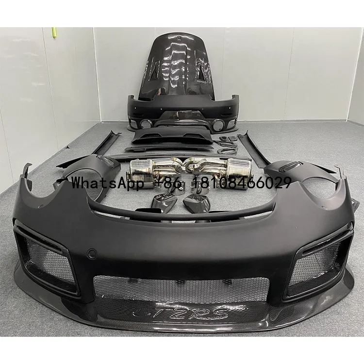 GT2RS Style Body Kit  Half Carbon Fiber  Front Bumper Side Fenders Rear Bumper Hood for 991 GT2RS Style