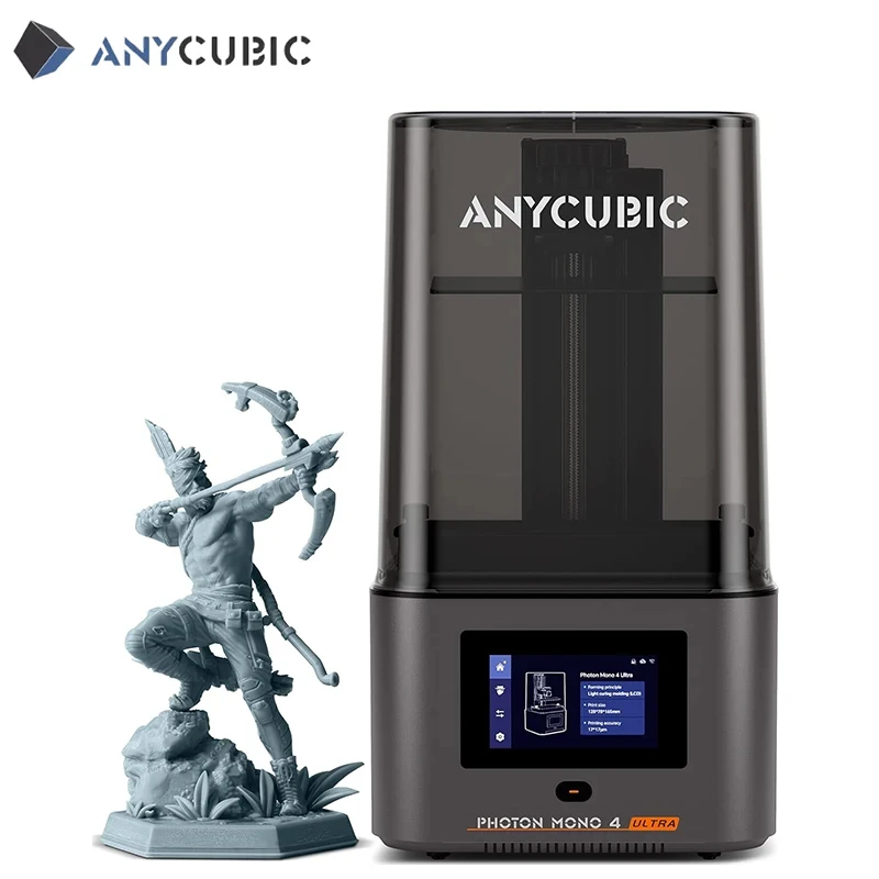 ANYCUBIC Photon Mono 4 Ultra 10K Resin 3D Printer 7'' HD Mono Screen with COB Light Source 120mm/h Fast Printing and Wash 3.0