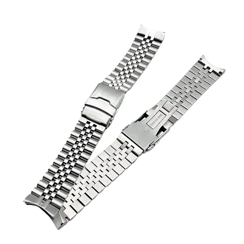 Seiko SKX007 SRPD 22mm Watch Band Stainless Steel Watch Strap Solid Arc Ends Bracelets Folding Buckle Replace Watch Bracelet