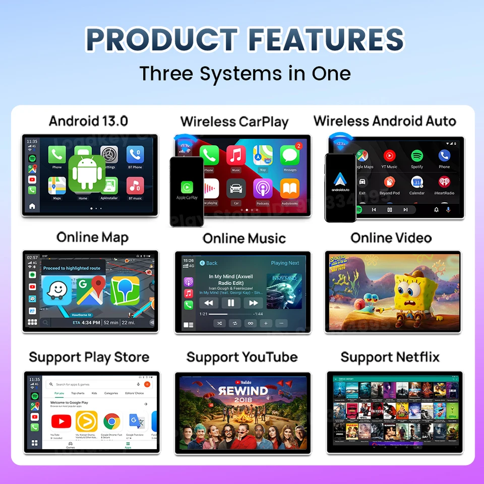 CarlinKit Android 13 SM6225 CarPlay Ai Box S2F アンビエント 8コア