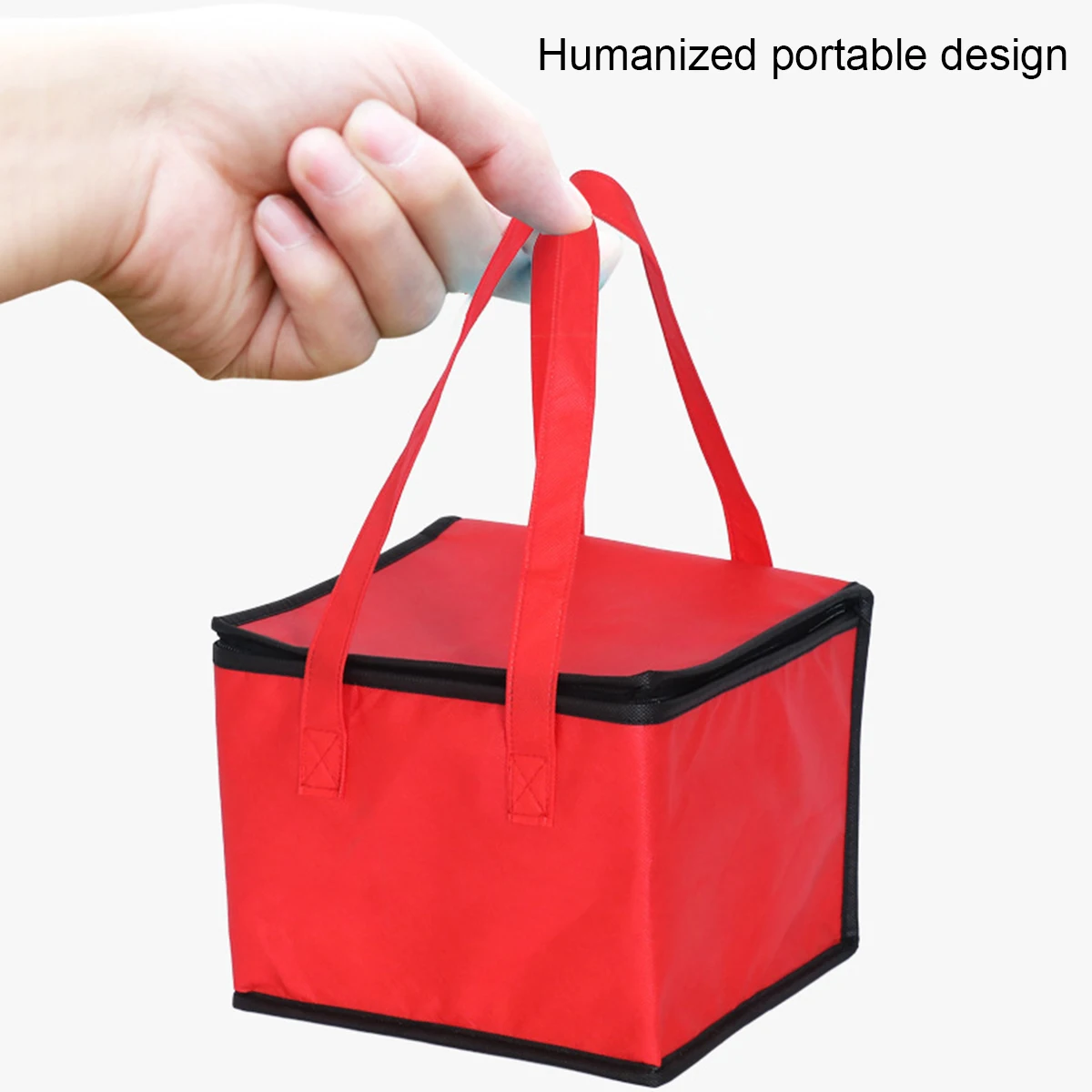 Red/Blue Bag Delivery Food Insulated Pizza Bags Thermal Reusable Backpack Grocery Preservation Hot Takeaway Carrier Warmer Bento