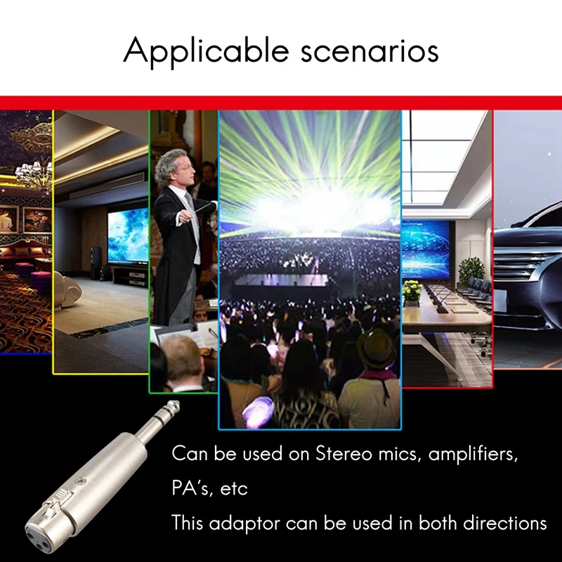 ABZW Новый XLR-мама 6,3 мм JACK LEAD PLUG Микрофон Патч-кабель-адаптер