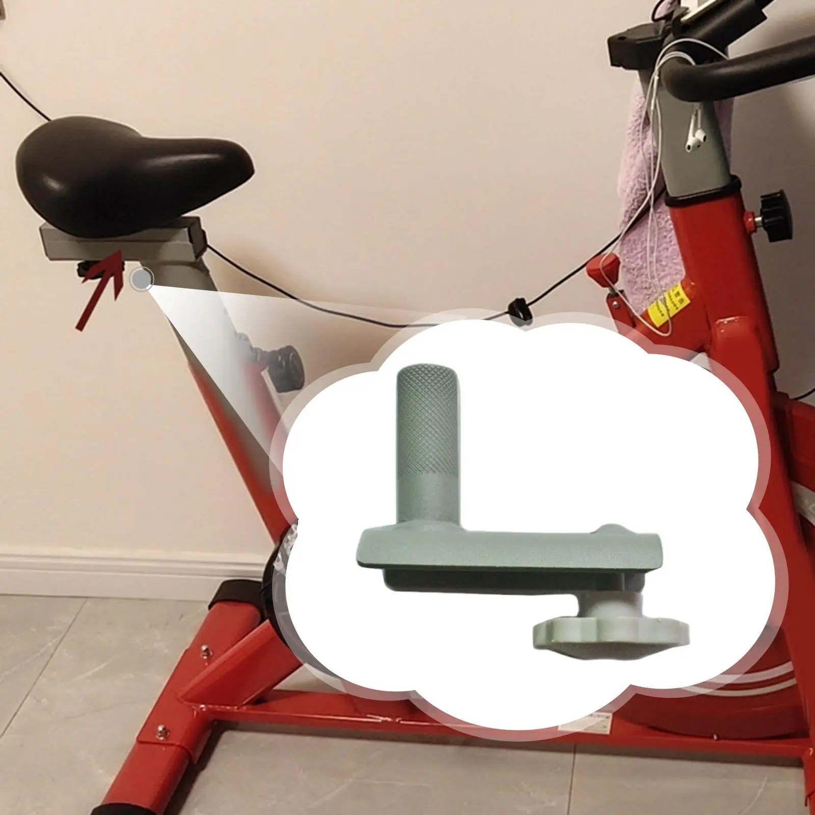 

Блок-регулятор для велосипедного сиденья, железный, для точной настройки, аксессуар для велотренажера, замена седла для спин-байка