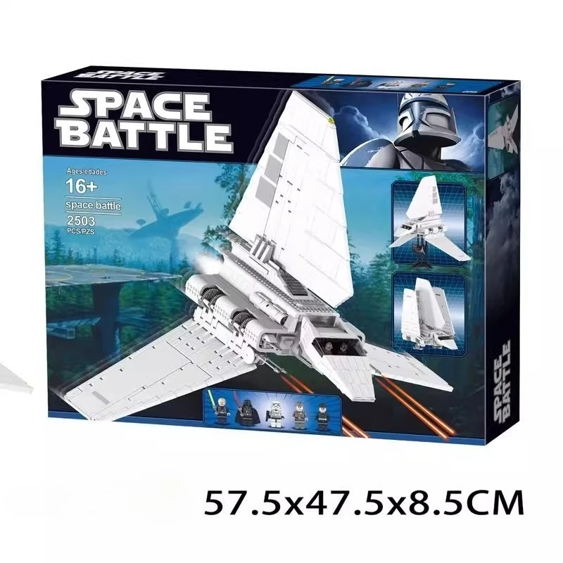 

New 2503pieces The Imperial Shuttled Spaceship Model Building Blocks Space Brick Toys Adutls Birthday Gift Compatible StarWar