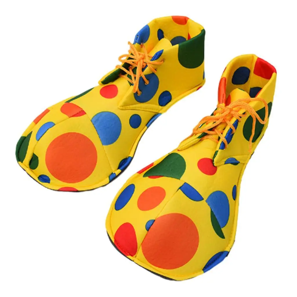 Carnival Role Play Clown Costume Rainbow Shoes Accessories for Dance Outfit Christmas Event