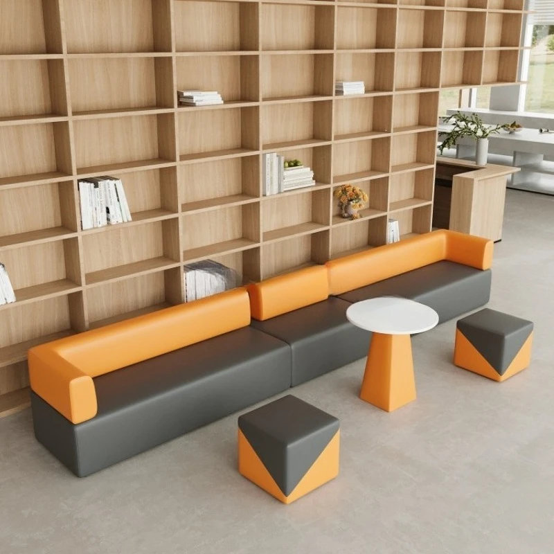 Modern Office Training Library Waiting for Visitors Special-shaped Rest Area Combination