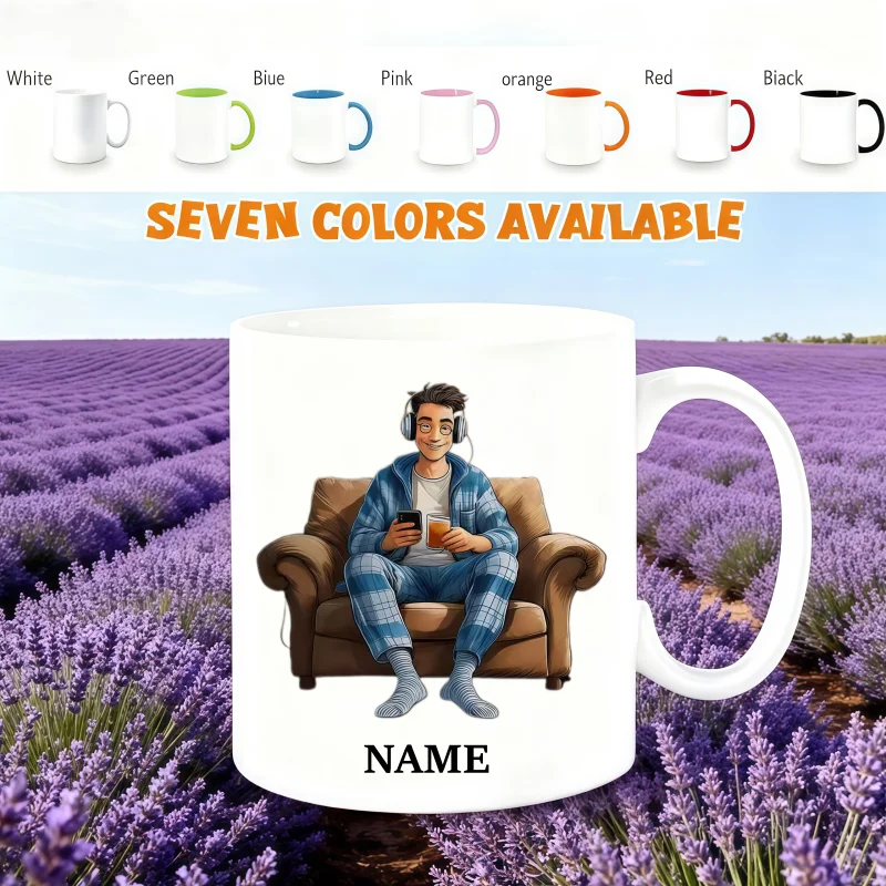Customizable Name Mug for Home Leisure - Perfect Birthday & Holiday Gift for Men - Dishwasher Safe Coffee Cup