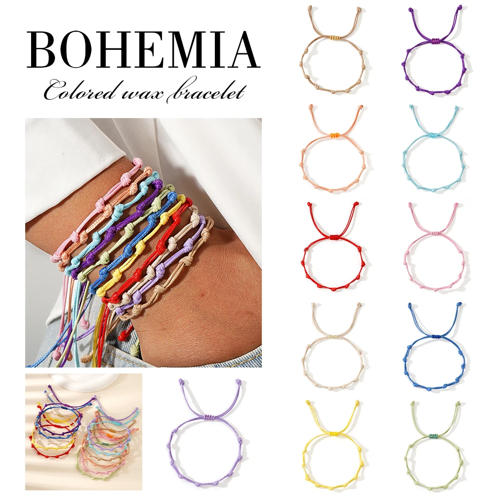 1pc Women's Fashion Bracelet Bohemian Simple Style Multi color Adjustable Bracelet Suitable for Daily Gift Giving