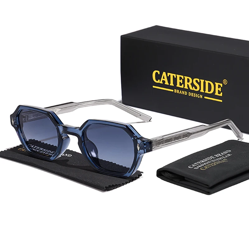 CATERDIDE Punk Polygonale Herren-Sonnenbrille, personalisiertes Design, quadratischer Rahmen, Sonnenbrille für Damen, Partys, Reisen, Urlaub, Brille – Detail 9