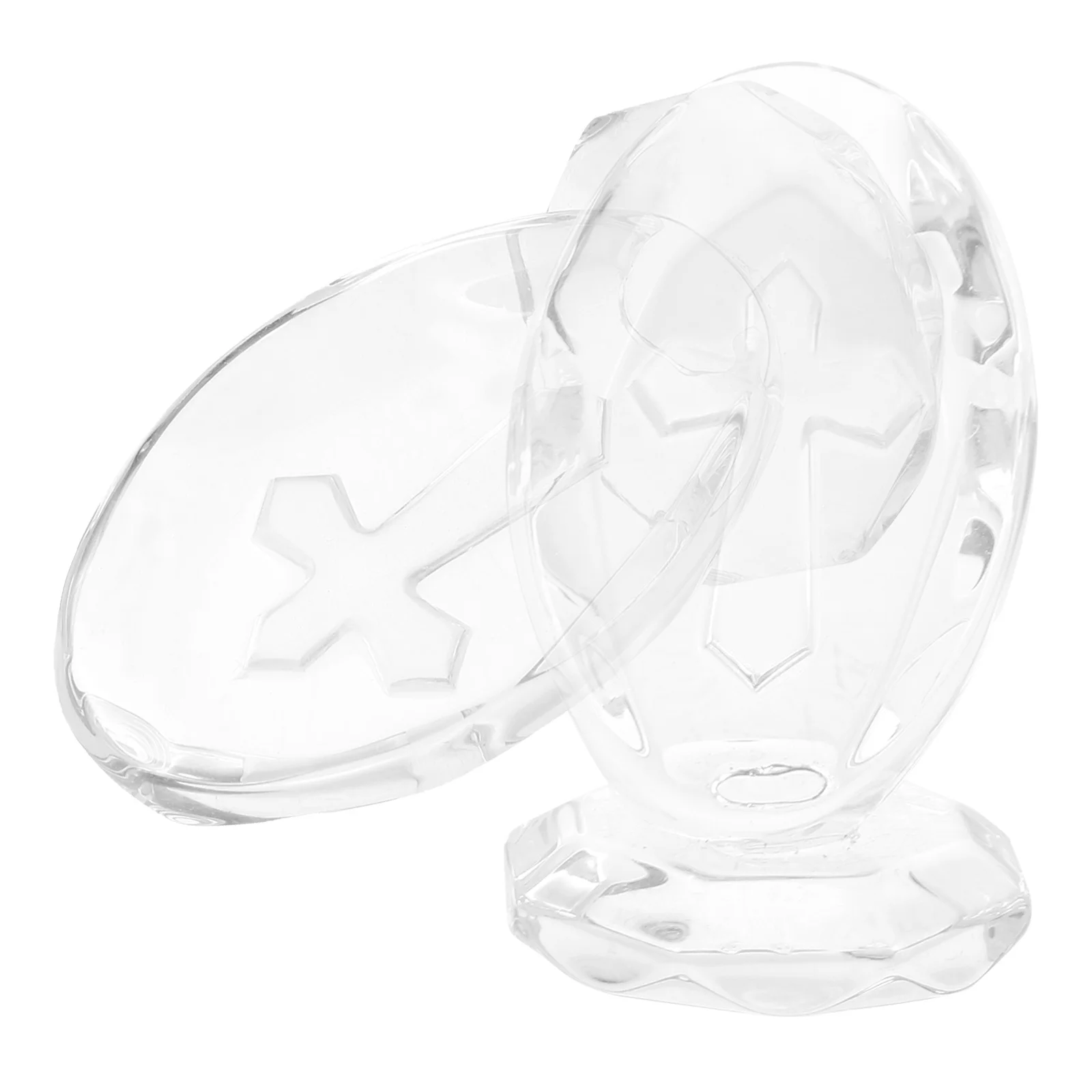 

2Pcs Crystal Cross Home Decor Item Desktop Art Piece for Living Room Bedroom Tabletop Decoration Spiritual Ambience Enhancer