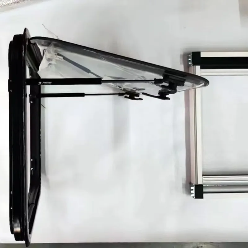 Factory Direct Supplier RV Rounded Corner  Aluminum Alloy Window RV17RAW 700*450mm Dark Color Glass