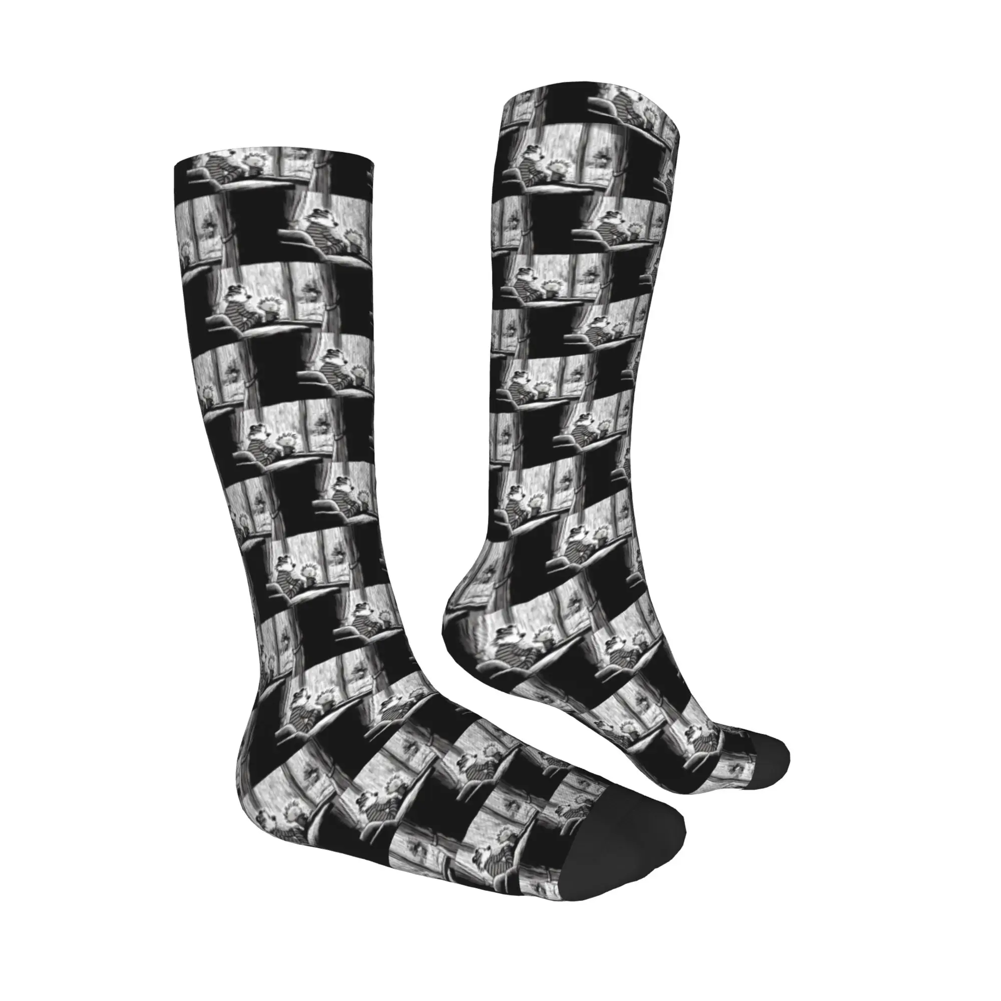All Seasons Crew Stockings Calvin And Hobbs Dance Classic Socks Harajuku Crazy Hip Hop Long Socks Accessories for Men Women