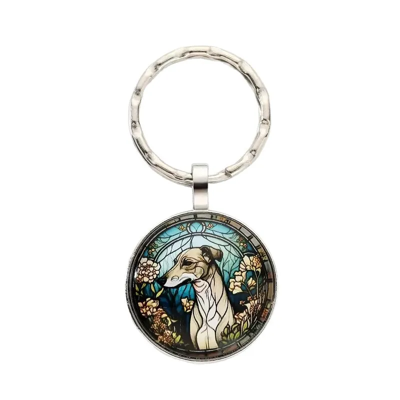 greyhound keychain pendant keychain. Gift for dog lovers, souvenir accessories