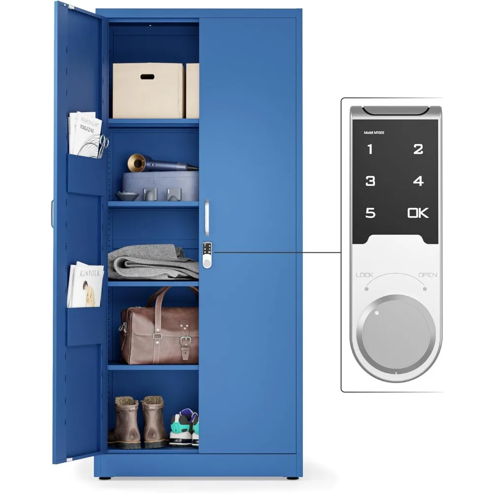 Storage Cabinet with Digital Lock | Garage Storage Cabinet | 71