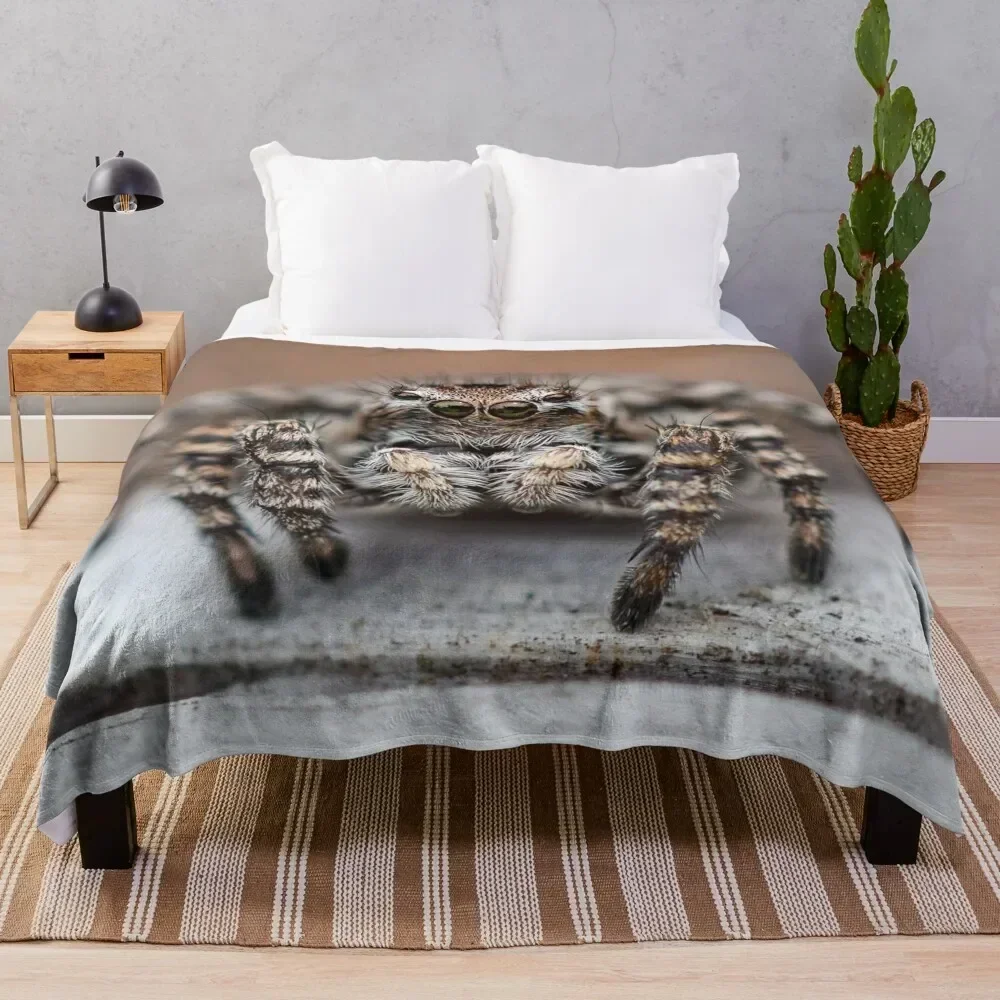 

Cute Jumping Spider Macro - Jumping Spider Lovers Gift Throw Blanket Winter beds For Decorative Sofa Soft Kid'S Blankets