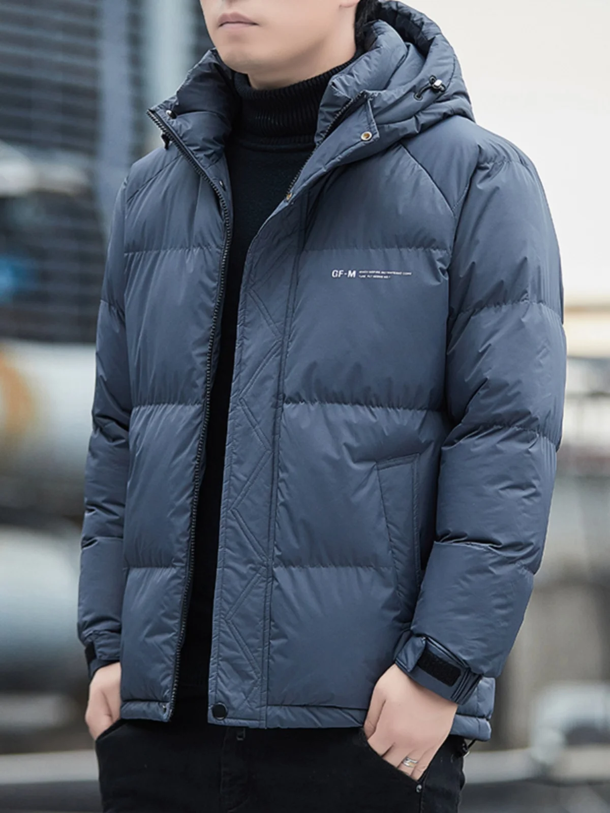 

Мужская теплая утолщенная зимняя куртка из хлопка и полиэстера с воротником-стойкой на молнии, молодежная, модная