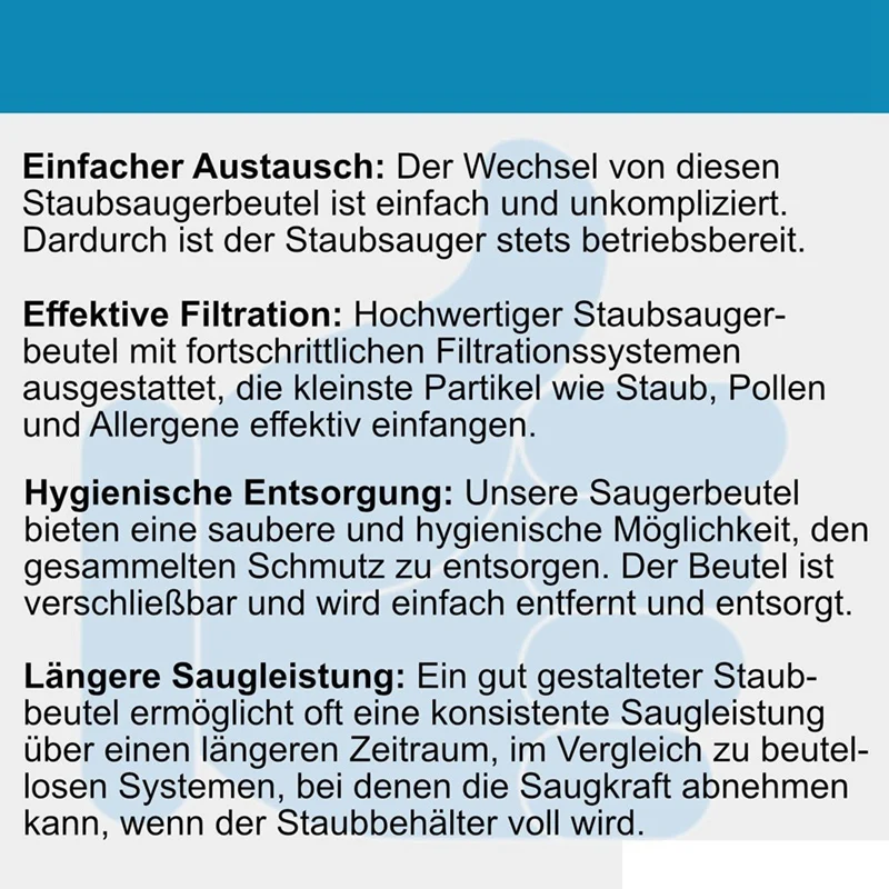 Piezas de bolsa de aspiradora Compatible con Karcher 2.889-154,0, bolsa de aspiradora para Kaercher(NT30/1) 30/1 ap-tact Nt, Te,L,M, 10 piezas