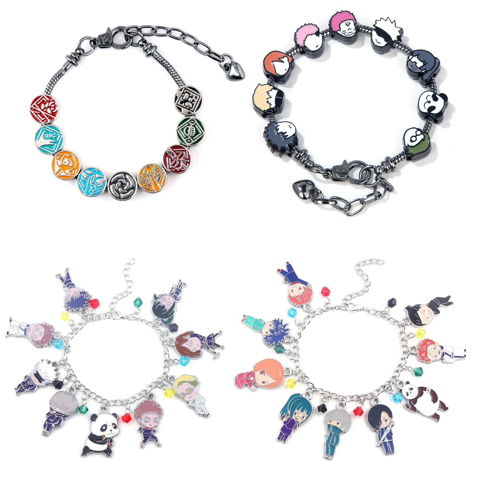 Anime Jujutsu Kaisen Adjustable Bracelet Main Character Combine DIY Bracelet Men Women Cosplay Props Fashion Jewelry Accessories