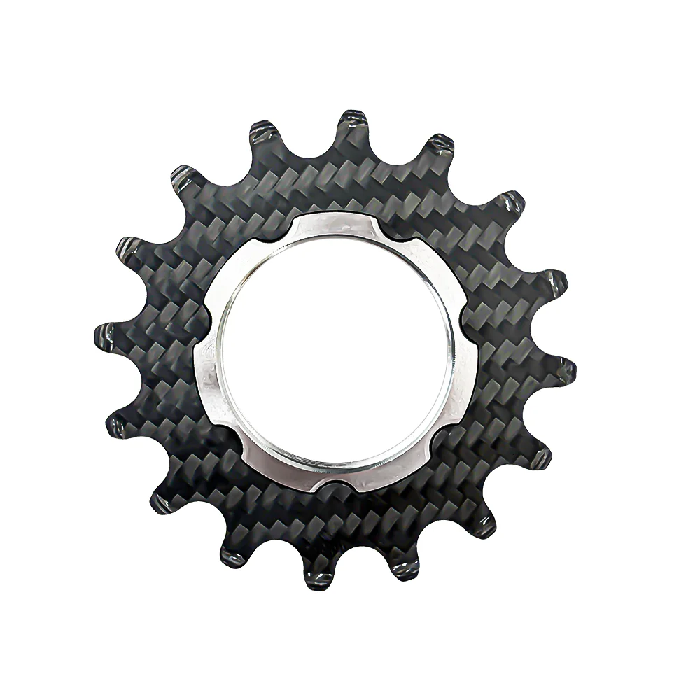 BALUGOE Fahrrad-Schwungrad mit festen Zähnen 15T-20T, Einstufiges Rennrad-Schwungrad aus Carbon, 1/8" dicke Zähne – Detail 9