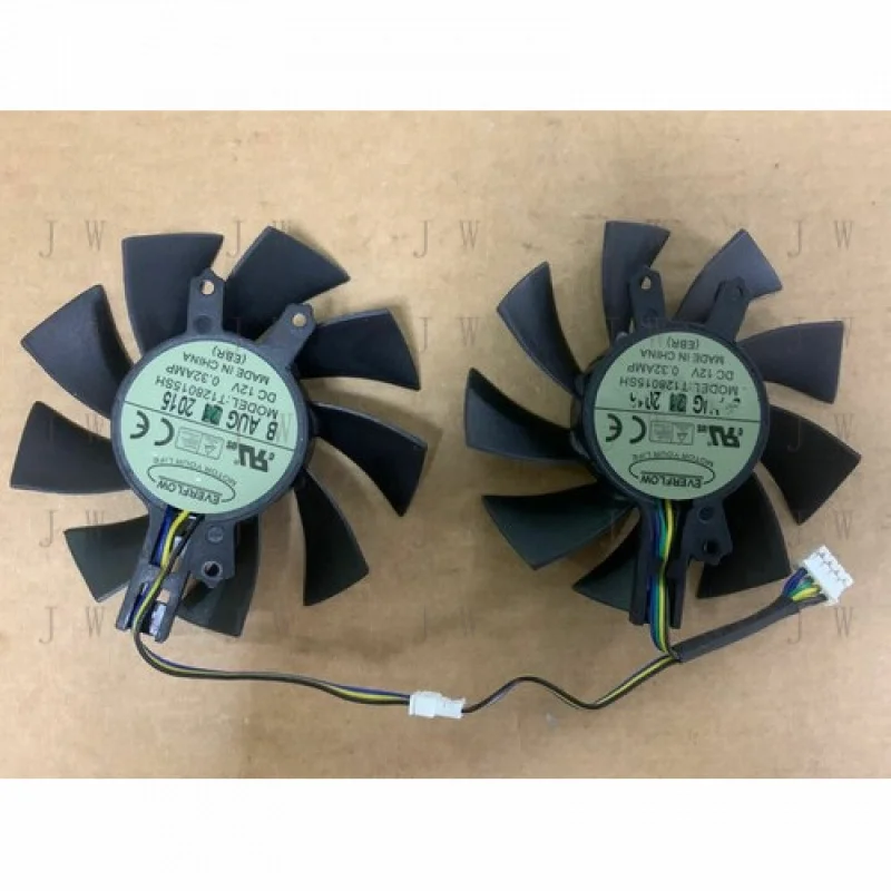 DDJ  FOR EVERFLOW T128015SH Dual Fan Replacement 17mm x 46mm x 49mm 4Pin 0.32A R221