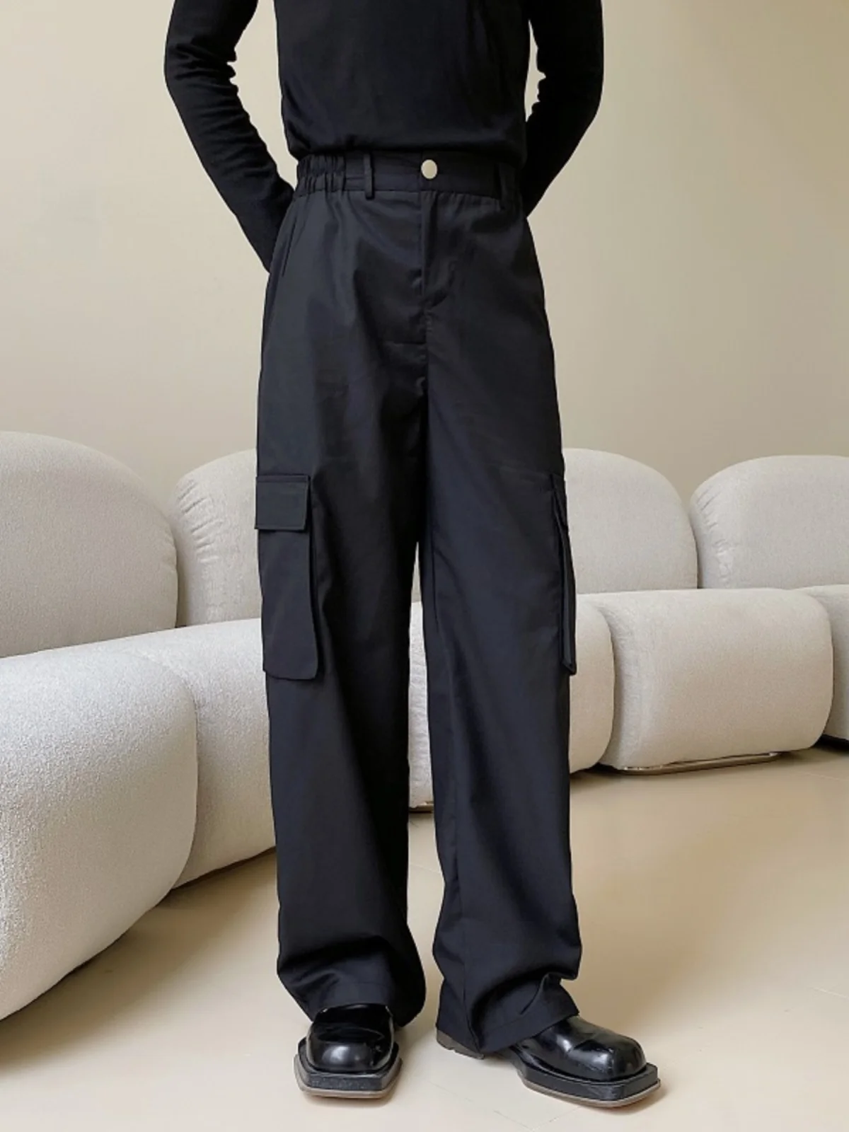 

Bla Workwear Wide Leg Pants Men's Autumn New Loose Slimming Trendy Straight Leg High Waist Sports Casual Trousers