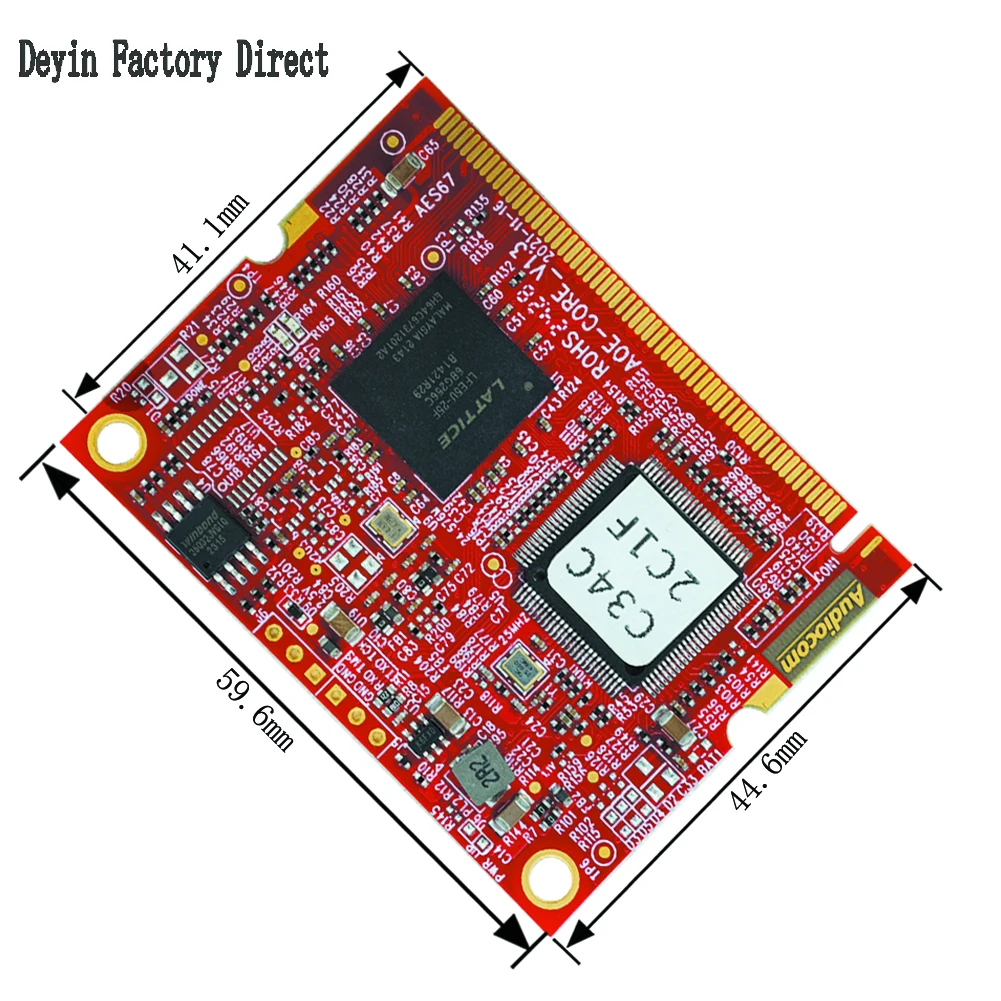 Alternative Dante AES67 Audio Transmission Card 64*64 Channel M.2 Digital Audio Module 48/96kHz 32Bit