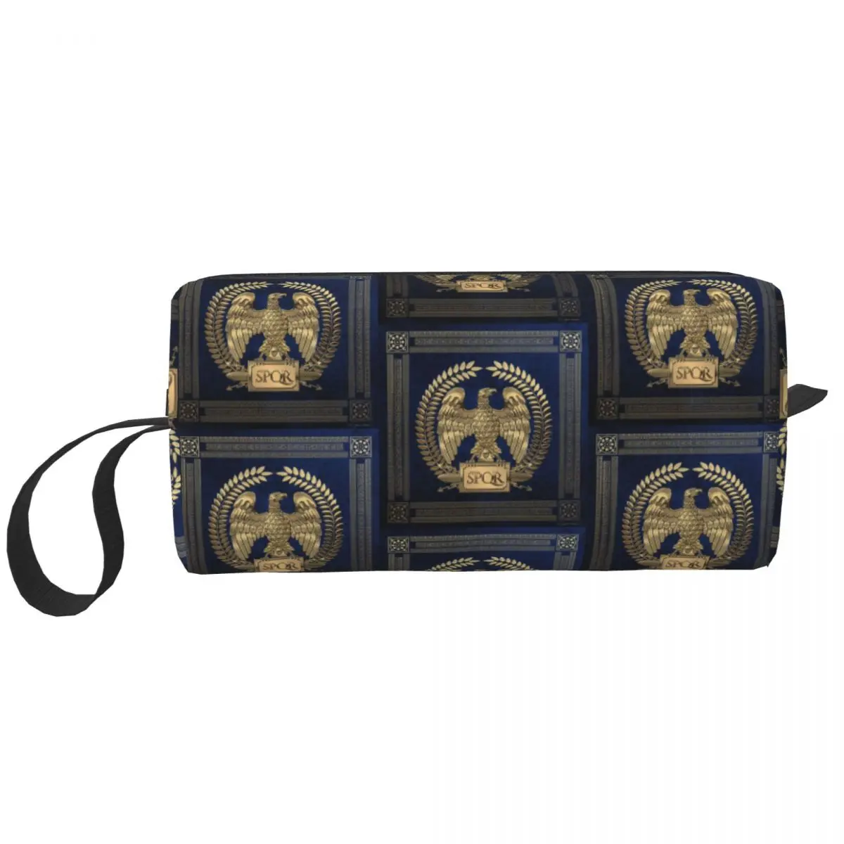 Travel Roman Empire Gold Imperial Eagle Toiletry Bag Kawaii Rome SPQR Cosmetic Makeup Organizer Beauty Storage Dopp Kit Case