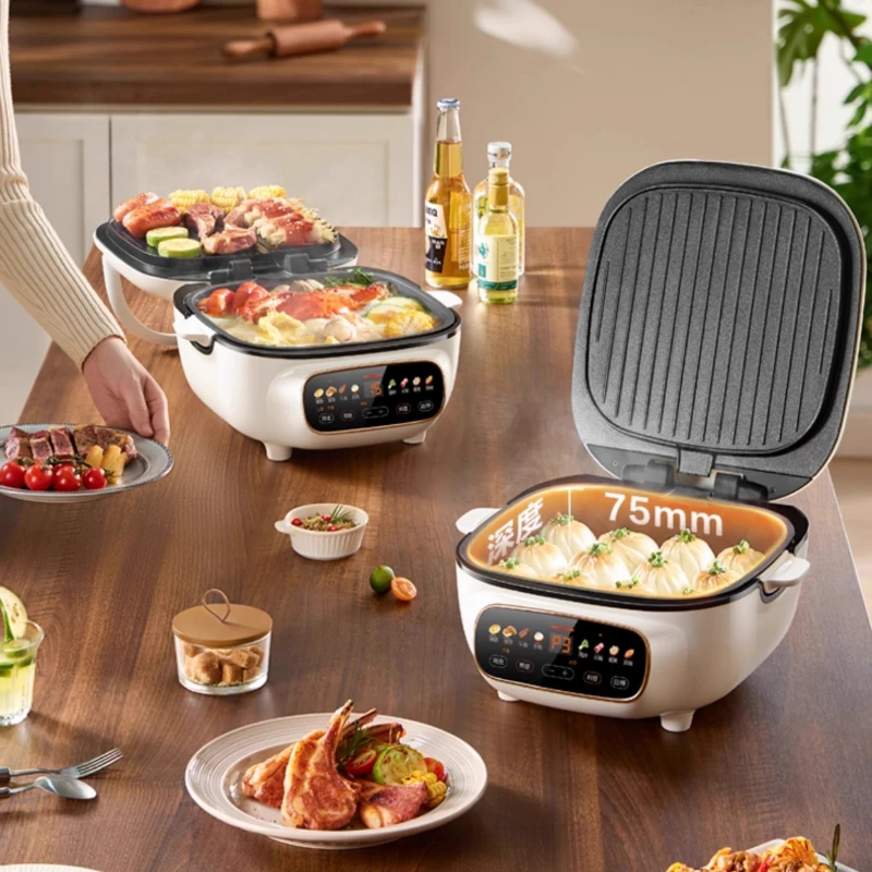 Supor Deepened baking Pan Electric Cake Pan Double-Sided Heating Enlarged Pancake Pan Removable and Washable Hot Pot