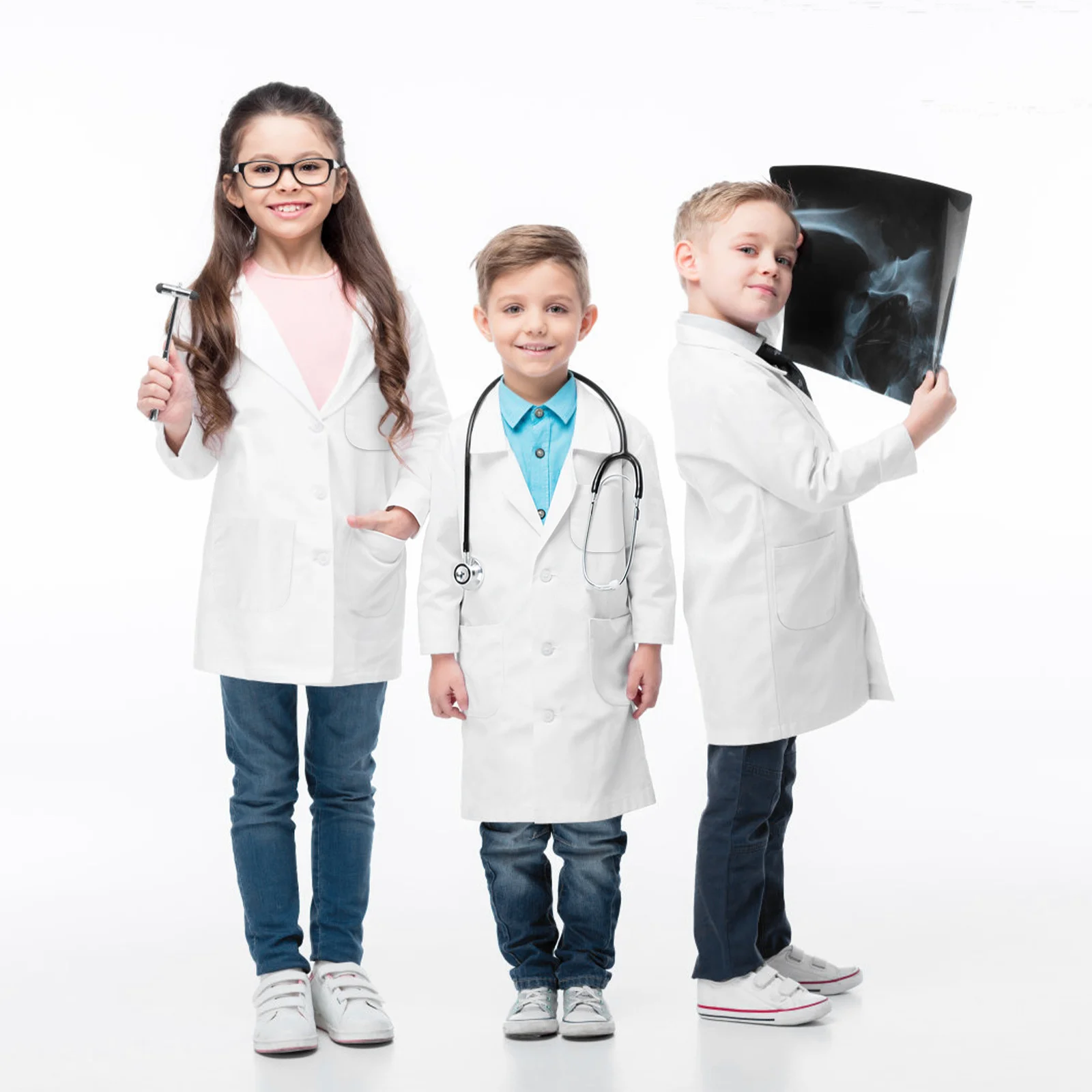 

Scientist Coat Comfortable Costume Coat with Pockets Career Role Play Dress Up Costume Lab Coats for Decor
