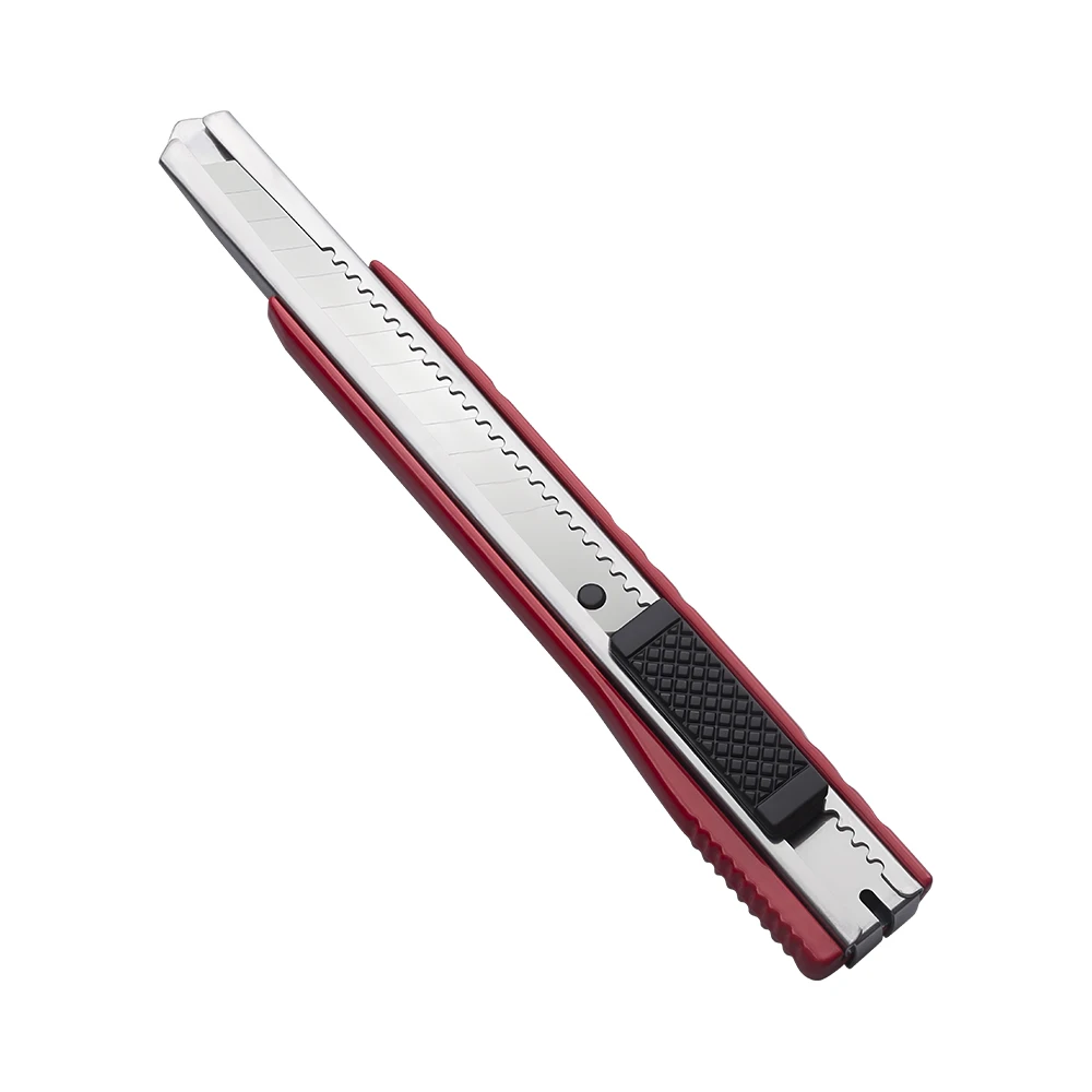 Light  9mm Snap-off Blade Utility Knife Steel Metal Slot Safety Knifes with Pocket Blet Clip Trimming Paper Cutter Carton Opener
